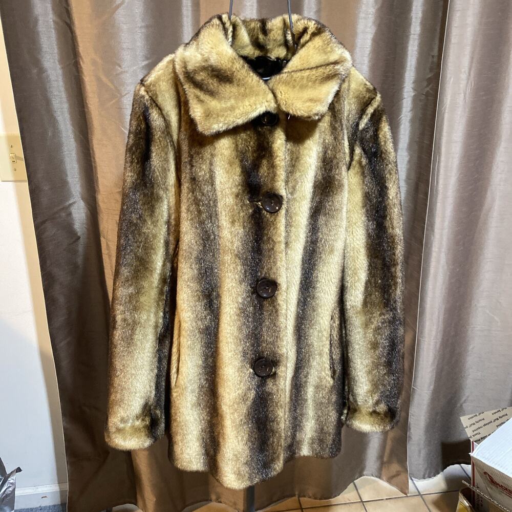 Women East 5th Outerwear Fur Coat Tan M